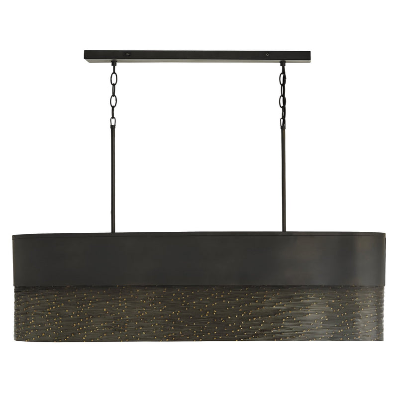 Sana 5-Light Linear Pendant in Grey Iron