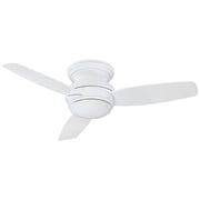 Traditional Concept 44" Outdoor LED Hugger Ceiling Fan in White