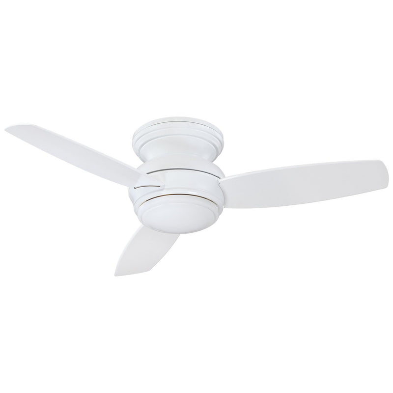 Traditional Concept 44" Outdoor LED Hugger Ceiling Fan in White