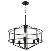 Tobin 24" 5 Light Pendant in Matte Black