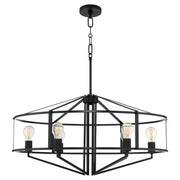 Tobin 32" 6 Light Pendant in Matte Black