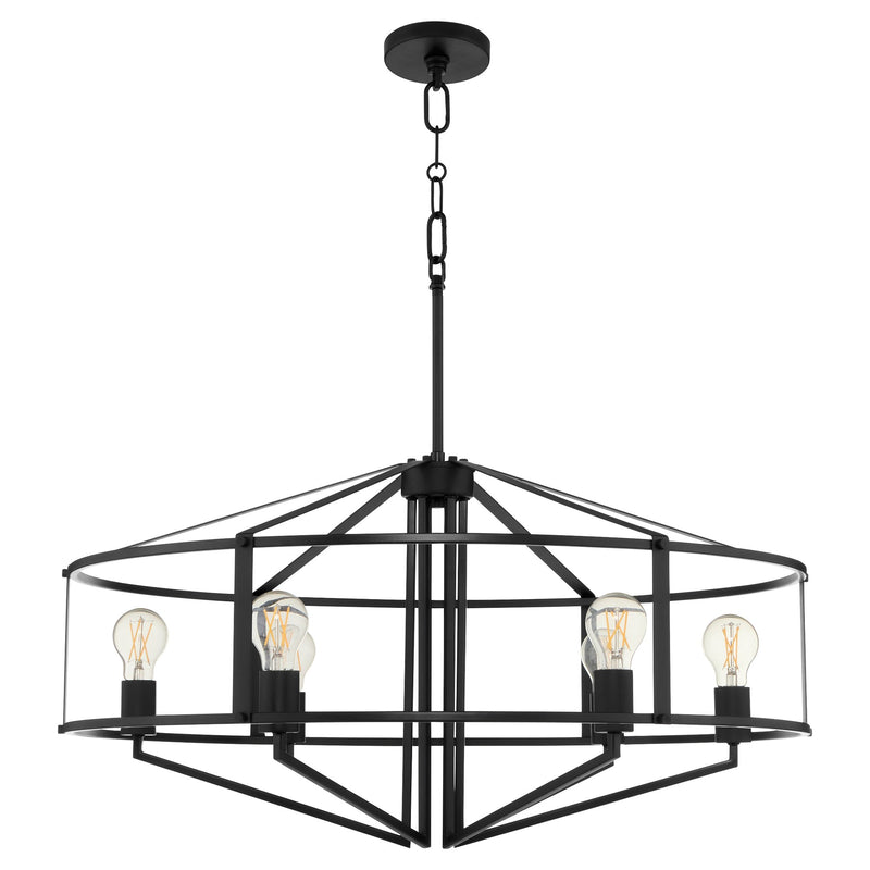 Tobin 32" 6 Light Pendant in Matte Black