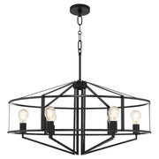Tobin 32" 6 Light Pendant in Matte Black