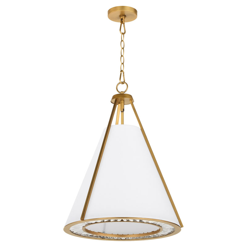 Gorham 3 Light Pendant in Brushed Brass
