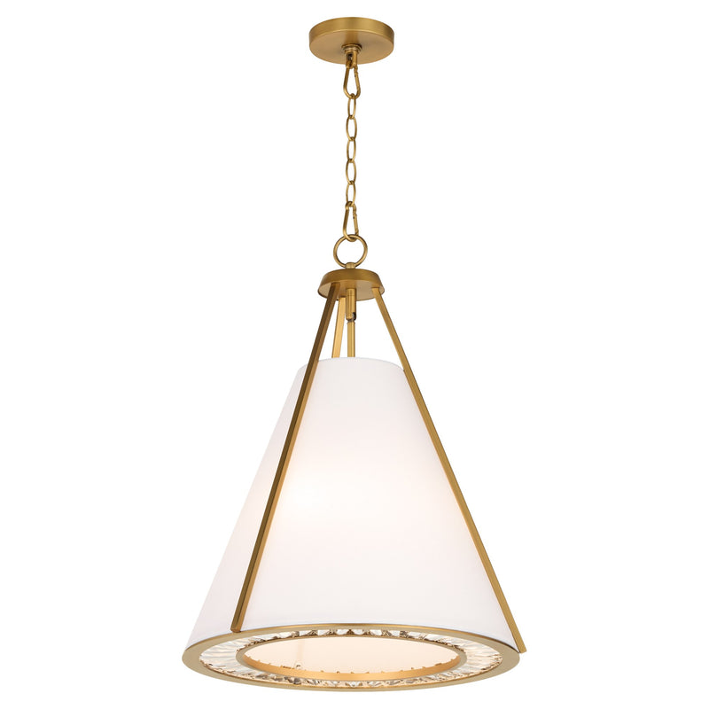 Gorham 3 Light Pendant in Brushed Brass