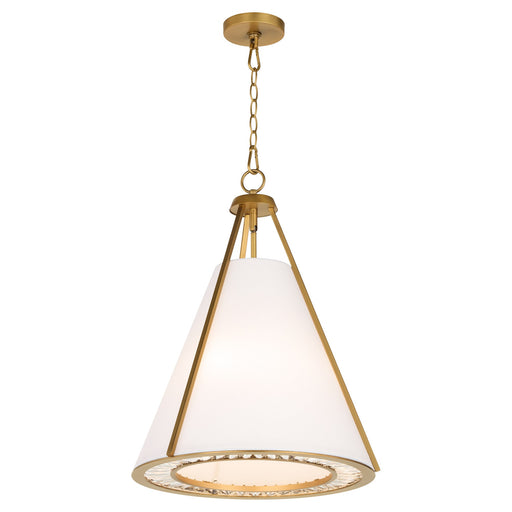 Gorham 3 Light Pendant in Brushed Brass