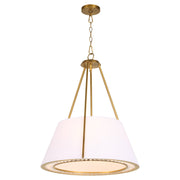 Gorham 4 Light Pendant in Brushed Brass