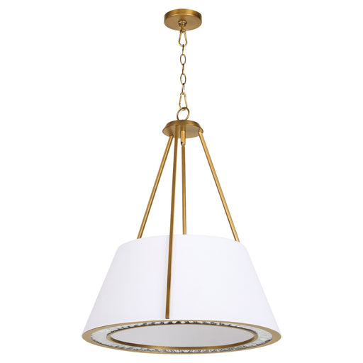 Gorham 4 Light Pendant in Brushed Brass