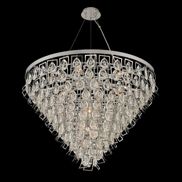 Carmella 18-Light Pendant in Polished Chrome