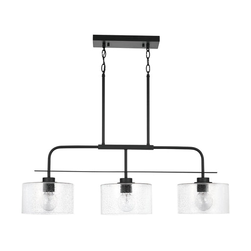 Jake 3-Light Linear Pendant in Matte Black