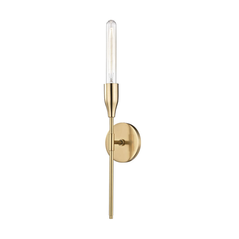 Tara 1 Light Wall Sconce in Aged Brass