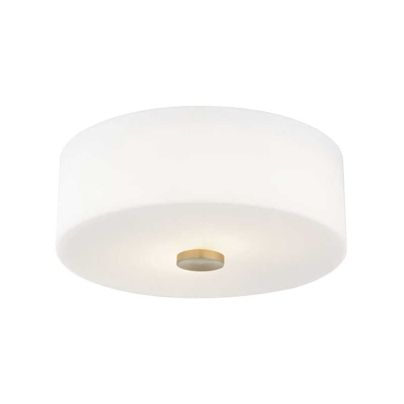 Sophie 2 Light Flush Mount in Aged Brass