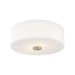 Sophie 2 Light Flush Mount in Aged Brass