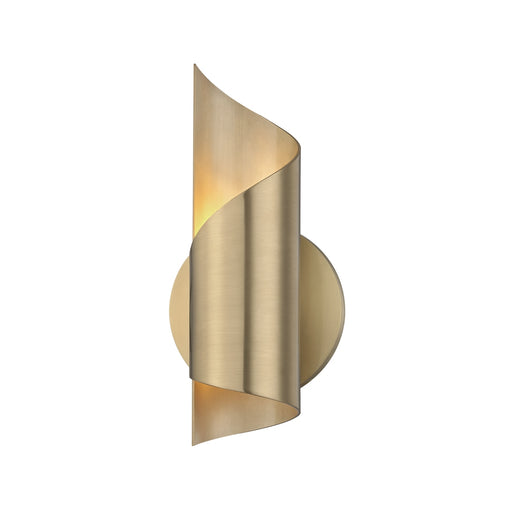 Evie 1 Light Wall Sconce in Aged Brass
