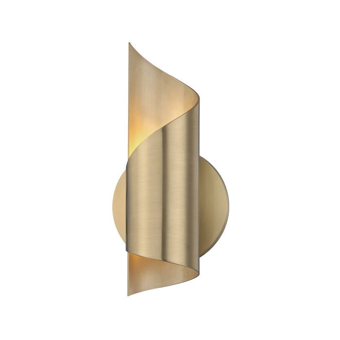 Evie 1 Light Wall Sconce in Aged Brass