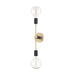 Astrid 2 Light Wall Sconce in Aged Brass/Black