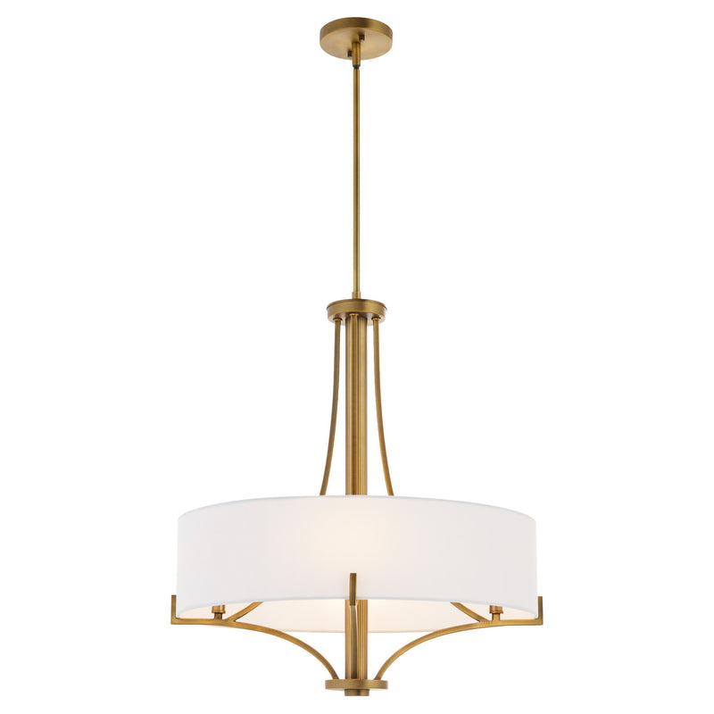 Imperial 4 Light Pendant in Brushed Brass