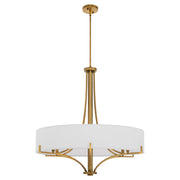 Imperial 6 Light Pendant in Brushed Brass