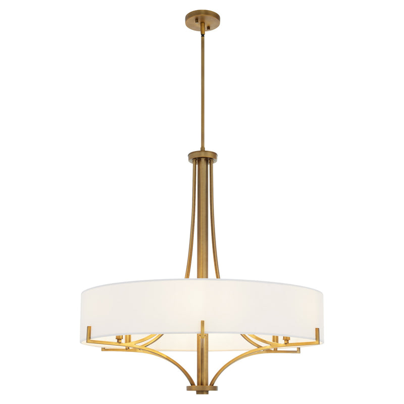 Imperial 6 Light Pendant in Brushed Brass