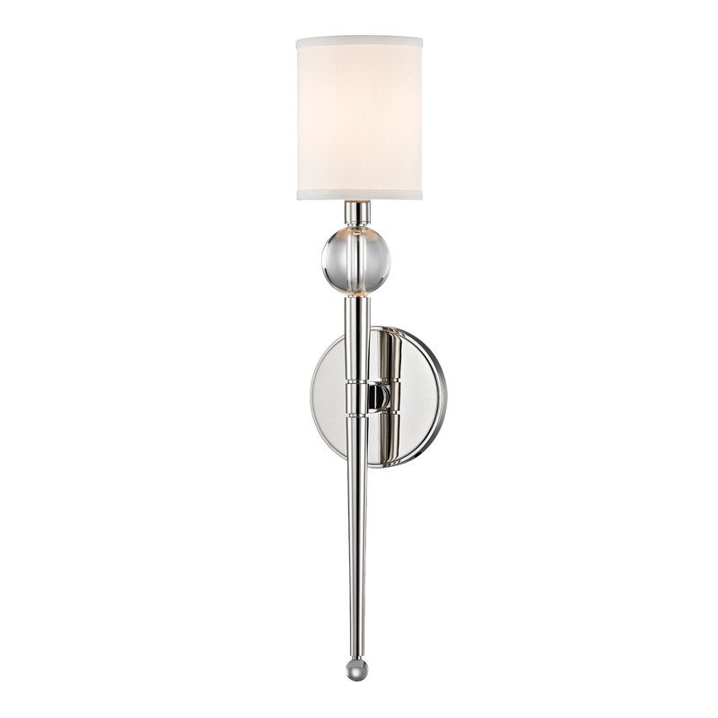 Rockland Bath Sconce in Polished Nickel