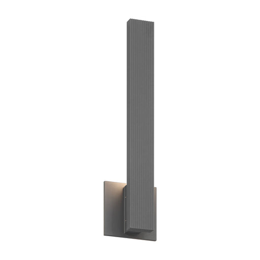Enso 18" Integrated LED Outdoor Wall Sconce in Smooth Gray