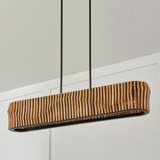 Archer 6-Light Linear Pendant in Light Wood and Matte Black