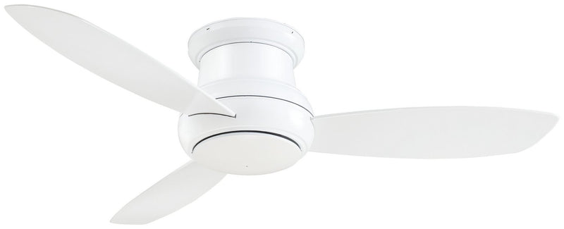 Concept II 52" Outdoor LED Hugger Ceiling Fan in White