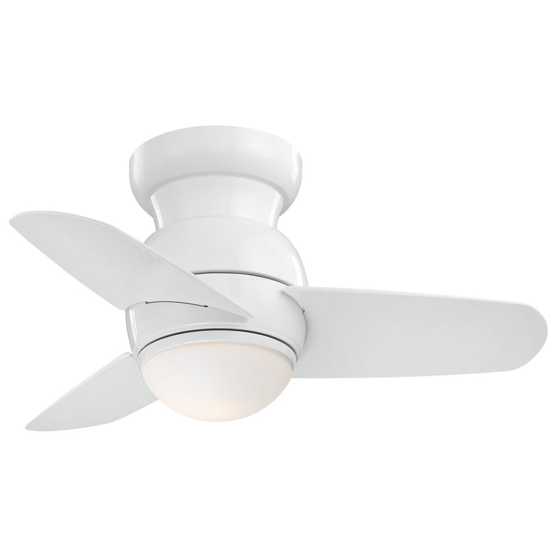 Spacesaver 26" LED Hugger Ceiling Fan in White