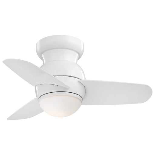 Spacesaver 26" LED Hugger Ceiling Fan in White