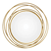 Uttermost's Whirlwind Gold Round Mirror - Lamps Expo