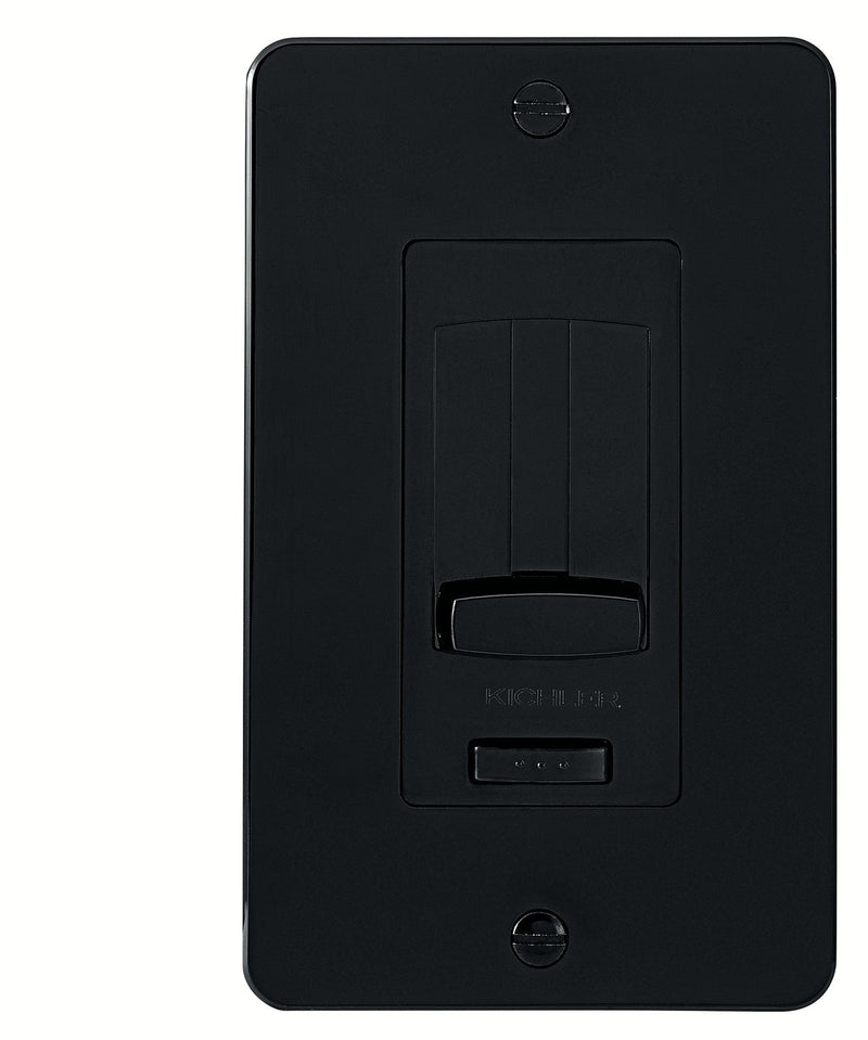 Under Cabinet LED Driver and Dimmer Trim in Black Material (not Painted)