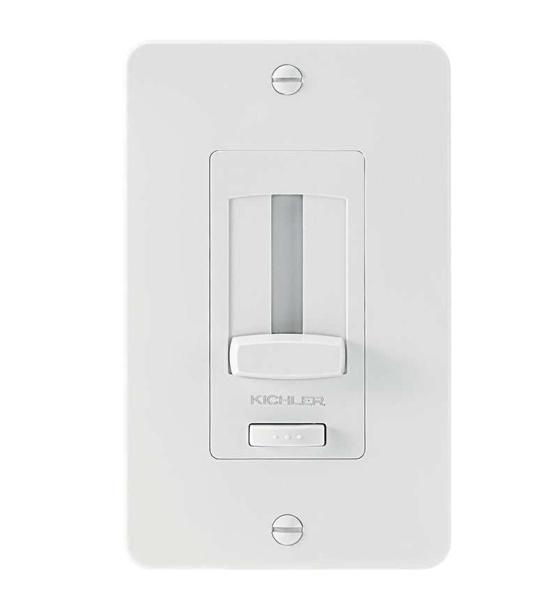 Under Cabinet LED Driver and Dimmer Trim in White Material (not Painted)