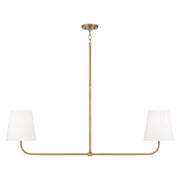Brody 2-Light Linear Chandelier in Aged Brass