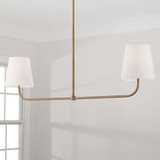 Brody 2-Light Linear Chandelier in Aged Brass