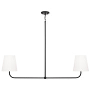 Brody 2-Light Linear Chandelier in Matte Black