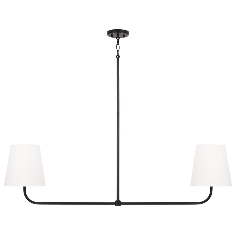 Brody 2-Light Linear Chandelier in Matte Black
