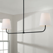 Brody 2-Light Linear Chandelier in Matte Black
