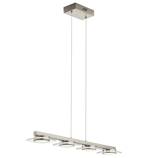 Azenda Linear Chandelier in Brushed Nickel