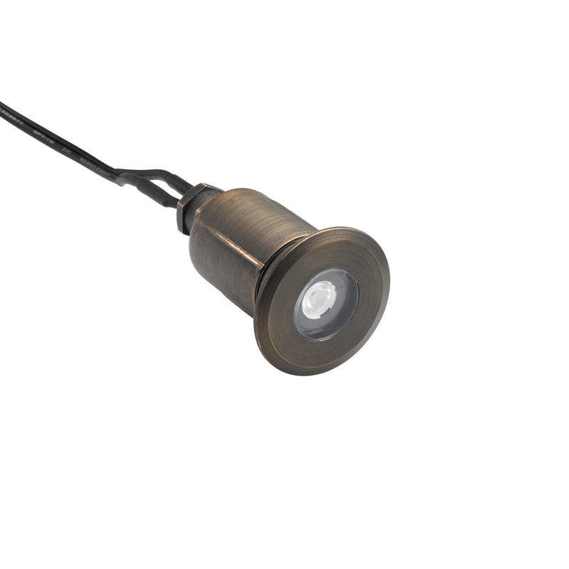 MR8 Recessed Landscape Light with Basic Trim in Centennial Brass