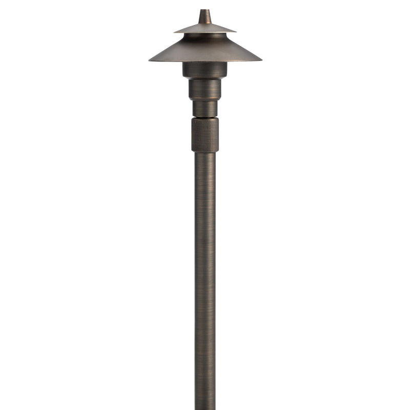Small Adjustable 12V Path Light 19.5" in Centennial Brass