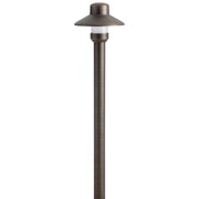 Small Hat Dome 12V Path Light in Centennial Brass
