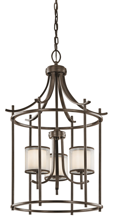 Tallie Large Foyer Pendant 3-Light in Mission Bronze
