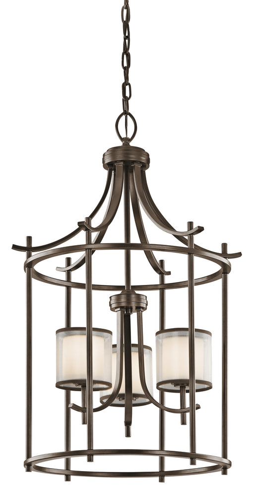 Tallie Large Foyer Pendant 3-Light in Mission Bronze