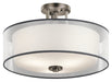 Tallie Semi Flush 3-Light in Antique Pewter