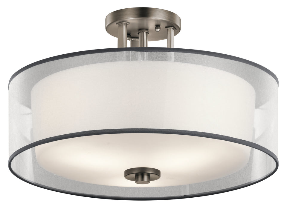 Tallie Semi Flush 3-Light in Antique Pewter