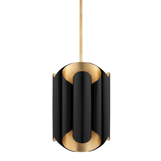 Banks 6-Light Pendant in Gold Leaf / Black