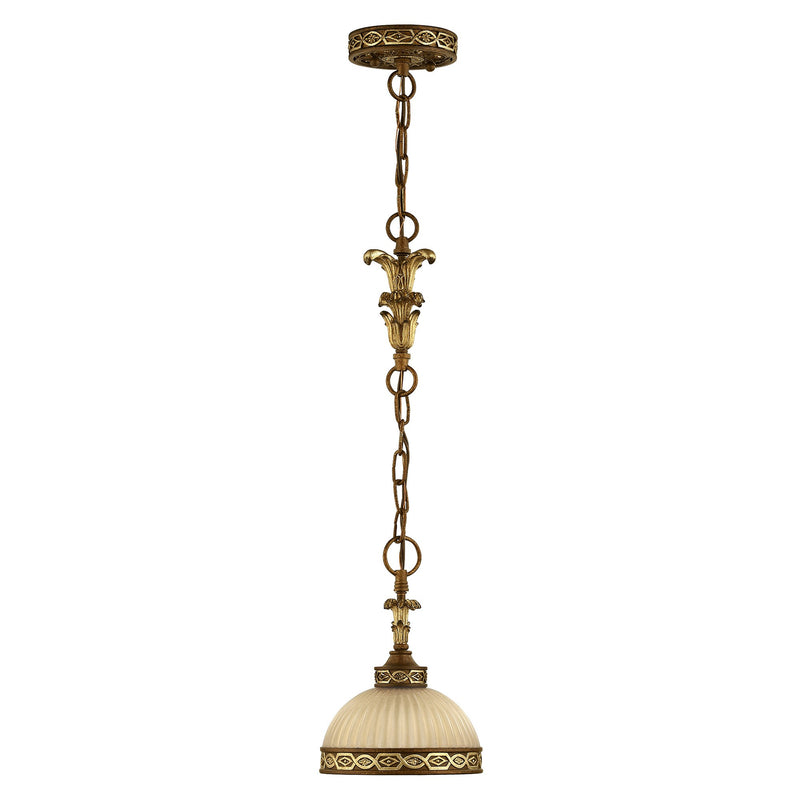 Seville Pendant in Palacial Bronze with Gilded Accents