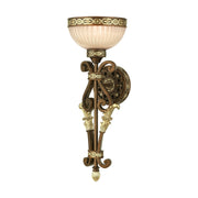 Seville Torchiere Wall Sconce in Palacial Bronze with Gilded Accents