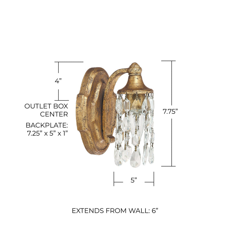 Blakely Small Wall Sconce in Antique Gold