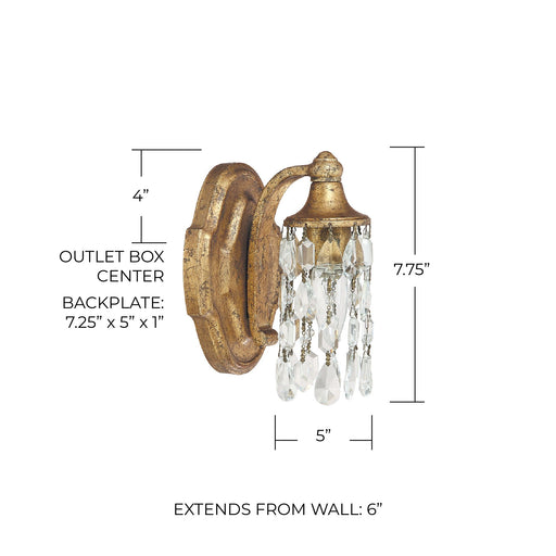 Blakely Small Wall Sconce in Antique Gold